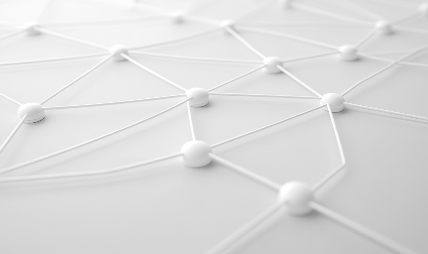 Weißes Datennetz auf weißem Hintergrund